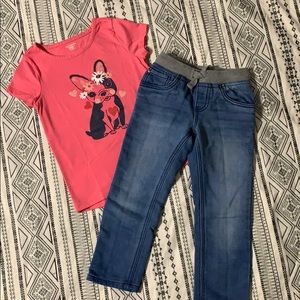 ‼️2 For $15 Deal‼️ Girls Shirt and Jeans